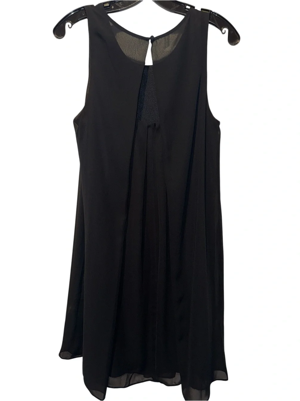 Rhinestone Detail Sleeveless Black Cocktail Party Dress.  Size 10.